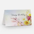 Frangipani Happy Birthday Greeting Gift Card