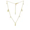 Coco Seaside Pearl Charm Station Necklace in 9ct Gold
