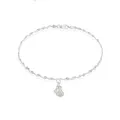 Seashell Charm Pearl Rope Singapore Twist Chain in Anklet