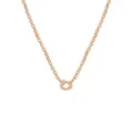 Solid Oval Belcher Bolt Ring Necklace Chain in 9ct Rose Gold