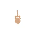 Small Shield Crest Charm Pendant in 9ct Rose Gold