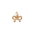 Small Bow Ribbon Charm Pendant in 9ct Rose Gold