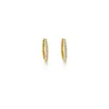 Aurelia CZ Huggie Hoop Earrings in 9ct Gold