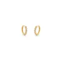 Aurelia CZ Small Huggie Hoop Earrings in 9ct Gold