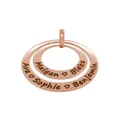 Personalised Family Name Circles Pendant in 9ct Rose Gold