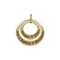 Personalised Family Name Circles Pendant in 9ct Gold