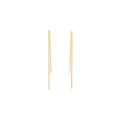 Cable Chain Thread Earrings in 9ct Gold