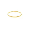 Simple Half Round Golf Bangle in Silver Filled 9ct Gold