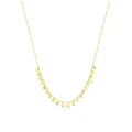 Aurelia Delicate Mini Flat Tag Charm Necklace in 9ct Gold