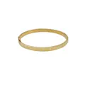 Solid 5mm Diamond Hinged Flat Bangle in 9ct Gold