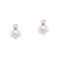 Swarovski Round Charms for Sleeper Earrings in 9ct Rose Gold