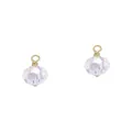 Swarovski Round Charms for Sleeper Earrings in 9ct Gold