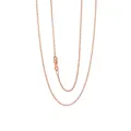 Aurelia Oval Belcher Necklace Chain in 9ct Rose Gold