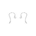 Plain Shepherd Hook Findings for Earrings in Sterling Silver