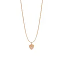 Aurelia Diamond Love Heart Charm Necklace in 9ct Rose Gold