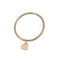 Golf Bangle with Swinging Heart Tag Charm All Sizes in 9ct Rose Gold