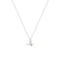 Dainty Small Fob TBar Belcher Necklace in Sterling Silver