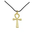 Large Egyptian Ankh Cross Pendant Necklace in 9ct Gold