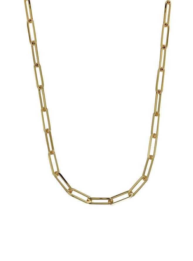 Paperclip Necklace Chain 9mm x 3mm in 9ct Gold