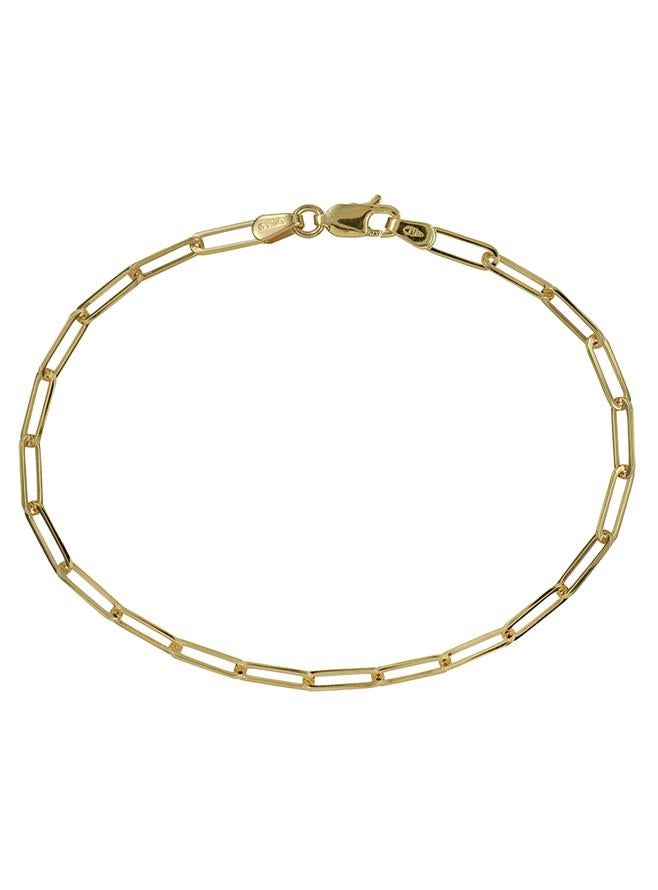 Paperclip Bracelet Chain 9mm x 3mm in 9ct Gold