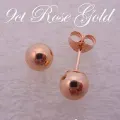 9ct Rose Gold 6mm Ball Stud Earrings