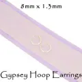 Sterling Silver 6mm - 8mm Tiny Baby Gypsy Hoop Earrings