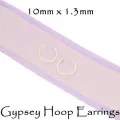 Sterling Silver 8mm - 10mm Tiny Baby Gypsey Hoop Earrings