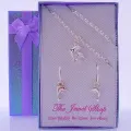 Sterling Silver Matching Dolphin Charm Earrings &amp; Bracelet Gorgeous Shimmering Gift Box