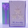 Filigree Butterfly Charms Earrings &amp; Necklace Set