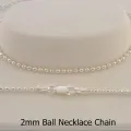 Sterling Silver 2mm Ball Chain Necklace