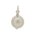 Sterling Silver 12mm White Shell Pearl Bride Pendant
