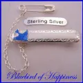 Sterling Silver Bluebird Baby Identity Brooch