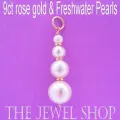 9ct Rose Gold Natural White Freshwater Pearl Pendant