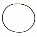 9ct Gold Black Neoprene Necklace
