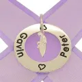 Sterling Silver 37mm Personalised Family of Two Pendant