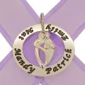 Sterling Silver 37mm Personalised Family of Four Pendant