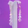 9ct Yellow Gold Swarovski Crystal Bride Hook Earrings