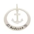 38mm Circle of Life Personalised Name Hope Anchors the Soul Pendant