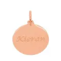 9ct Rose Gold 18mm Personalised Circle Coin Pendant Charm