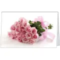 Free Gift Folded Card Pink Roses