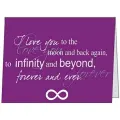 Gift Card Folded Infinity Moon and Back