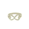 Sterling Silver Heart Infinity Symbol Design Charm Ring