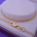 25cm Anklet Chain 9ct Gold 1.5mm Cable Trace Link