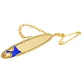 Bluebird Oval Identity Name Baby Brooch in 9ct Gold