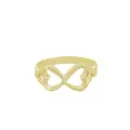 9ct Gold Heart Infinity Symbol Design Charm Ring
