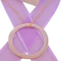 9ct Rose Gold 47mm Circle of Life Personalised Family Name Pendant Cable Necklace -P9r-47mm-Kb55-Ca40