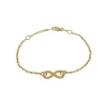 Infinity Symbol Design Charm Bracelet in 9ct Gold