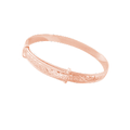 Expanding Filigree Embossed 5mm Bangle in 9ct Rose Gold All Sizes
