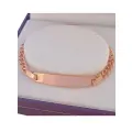 Traditional 9ct Rose Gold 3.5mm Curb Identity Bracelet