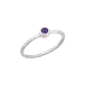 Gemstone Stacking Ring With Amethyst in Sterling Silver Love Britty